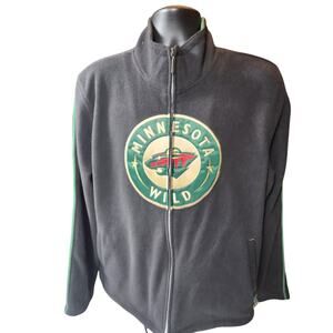 Reebok NHL Minnesota Wild Fleece Jacket Mens 2XL Full Zip Team Logo Y2K Retro